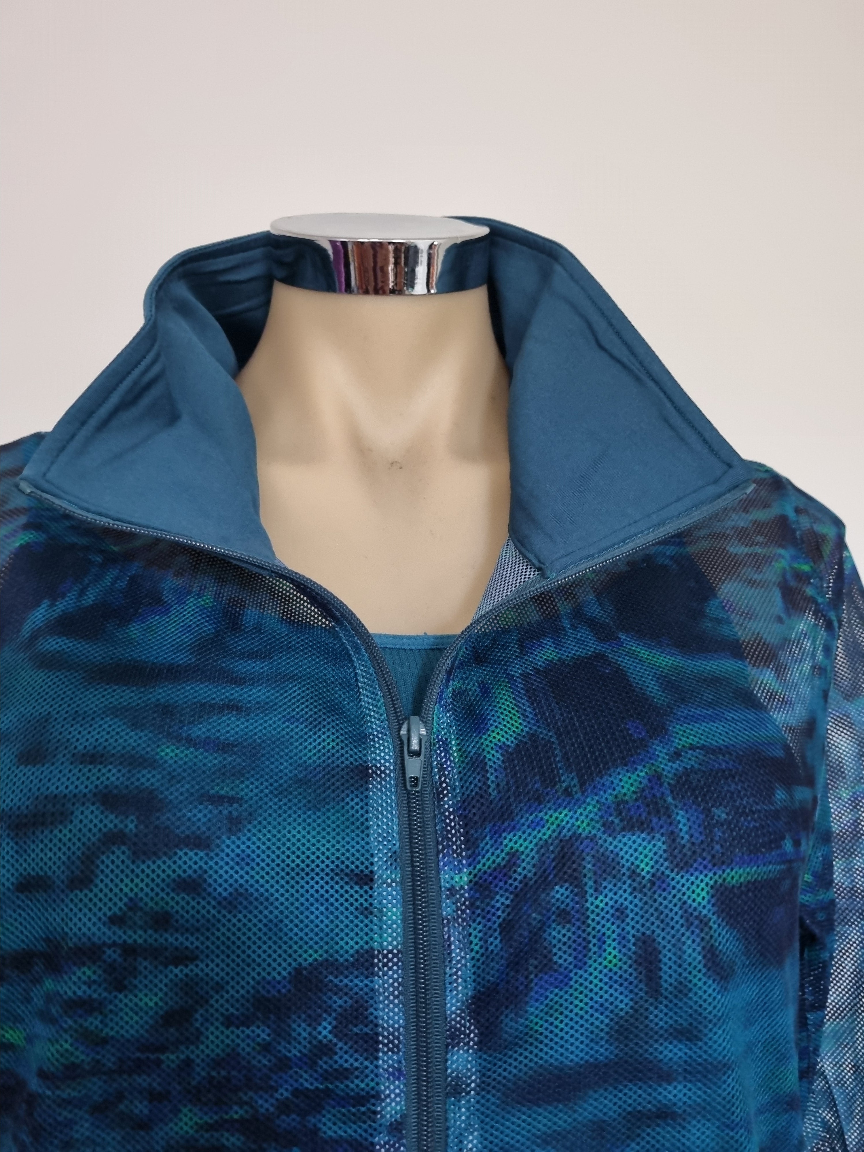 Blue Turquoise zip up Jacket