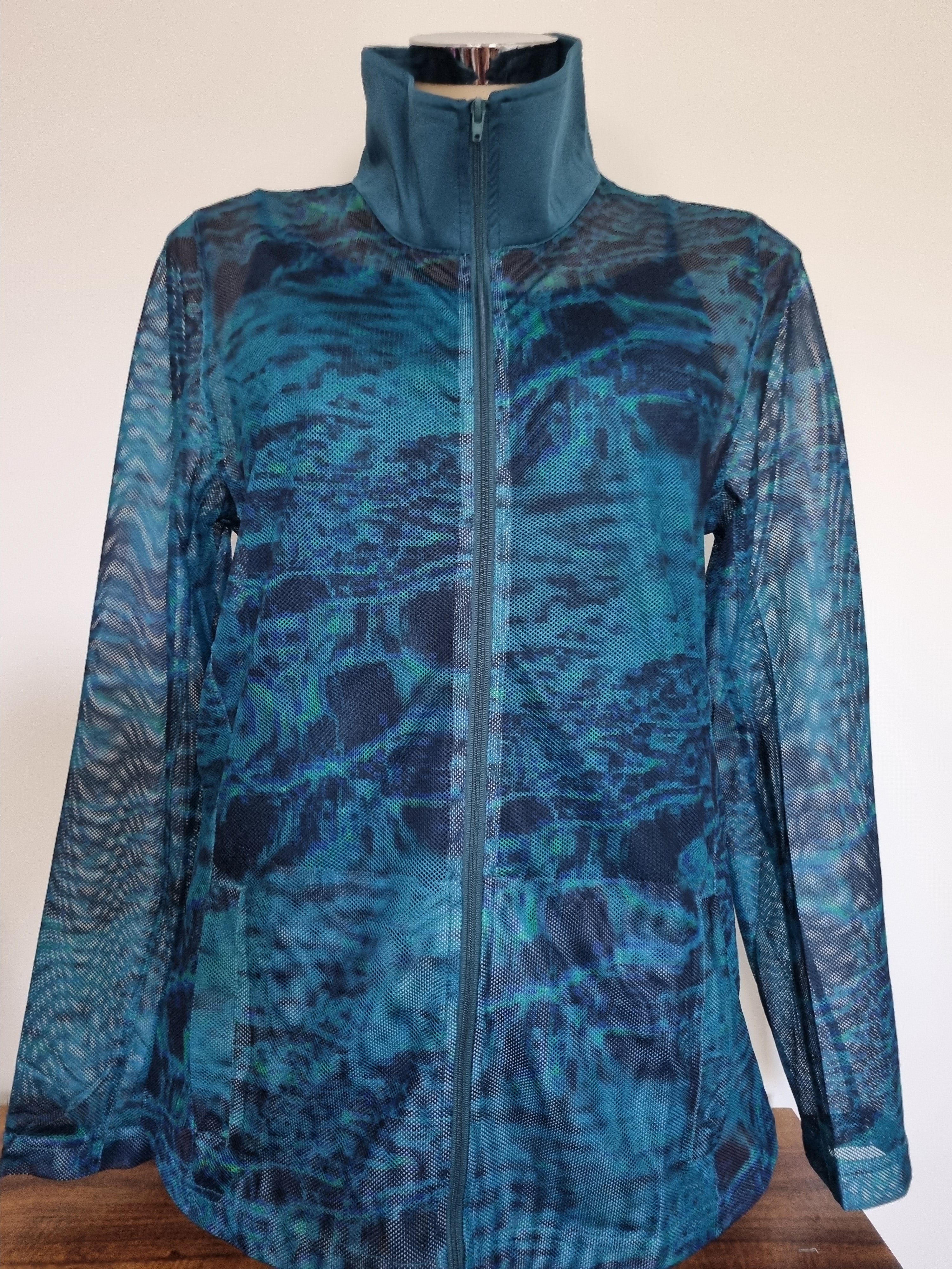 Blue Turquoise zip up Jacket