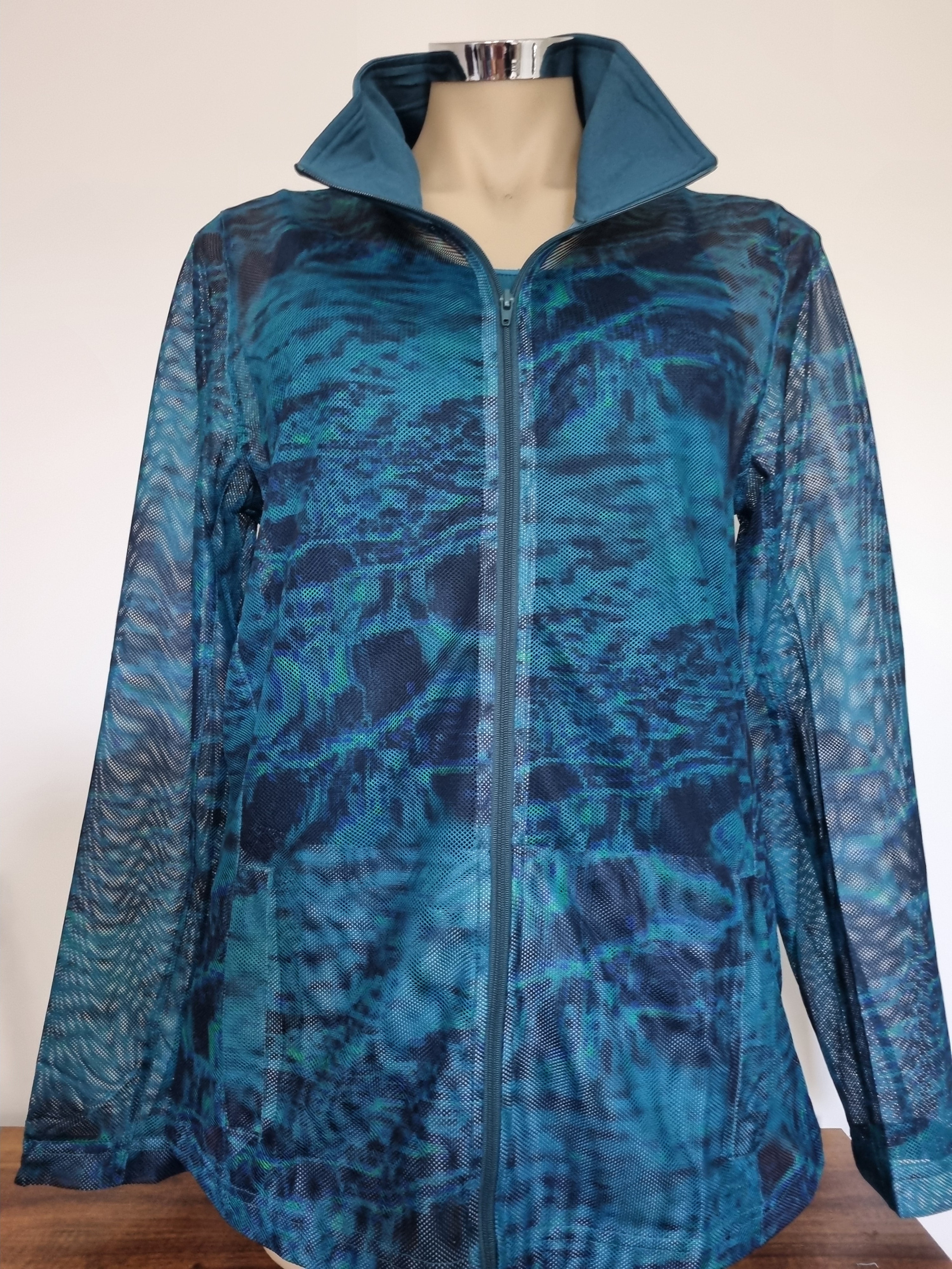Blue Turquoise zip up Jacket