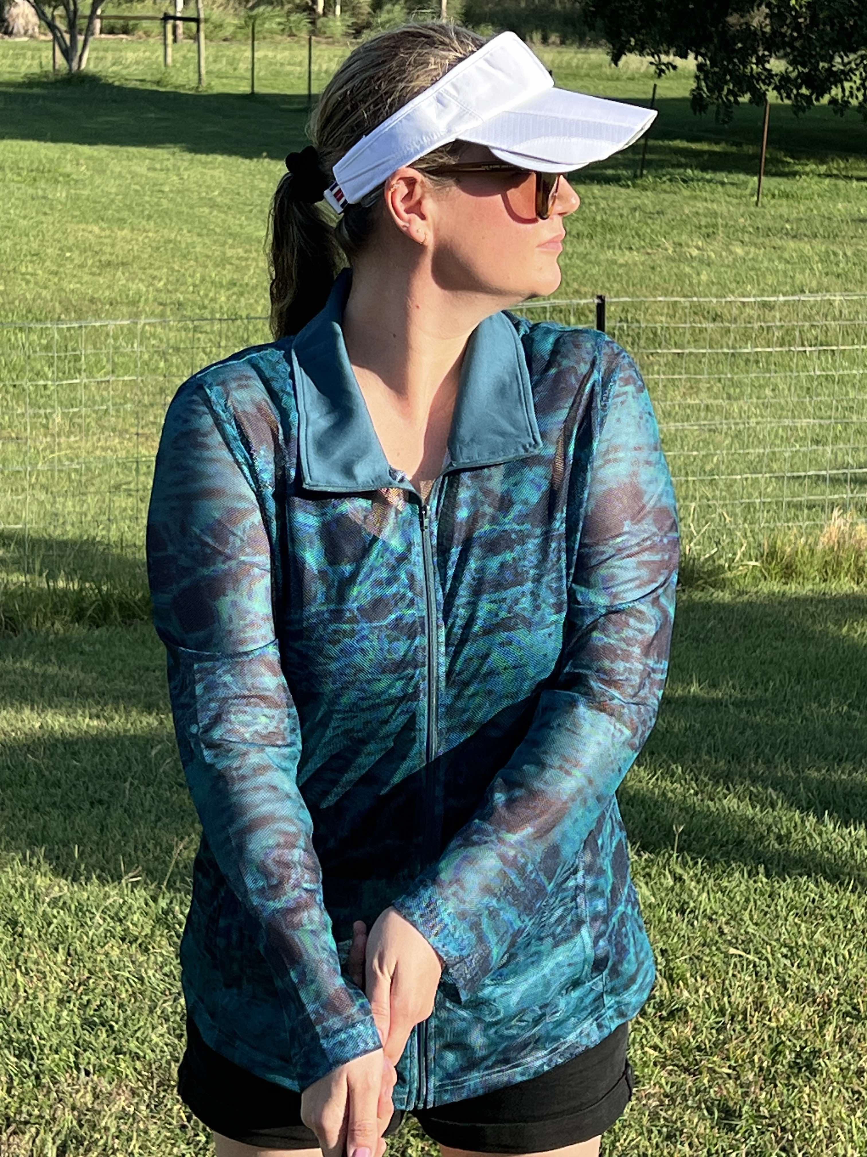 Blue Turquoise zip up Jacket