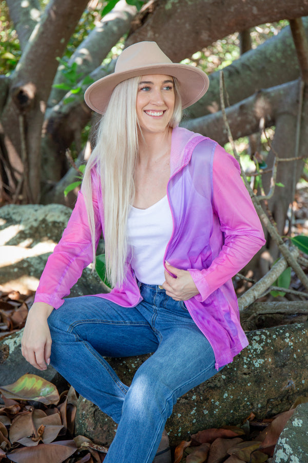 Mesh Hoodie Pink